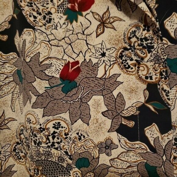 Classic Collection Womens Sz L? Multicolor  Floral Long Sleeve Button Down Blous - Picture 3 of 9